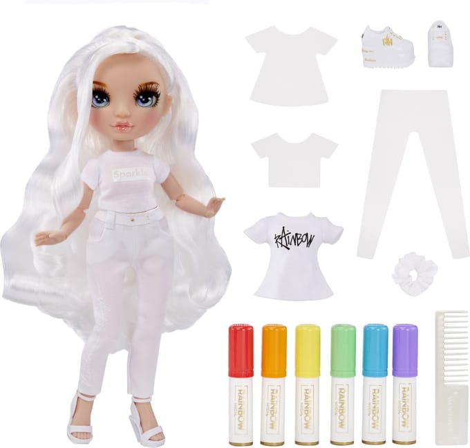 Rainbow High Color & Create - Blauwe ogen - 27 cm - Modepop