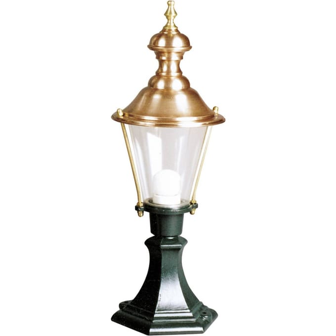 K.S. Verlichting Sokkellamp Luuk, groen/koper, hoogte 56 cm
