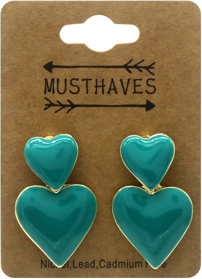 Oorbellen hartjes - groen - 3,5 cm - dames – valentijn – cadeau