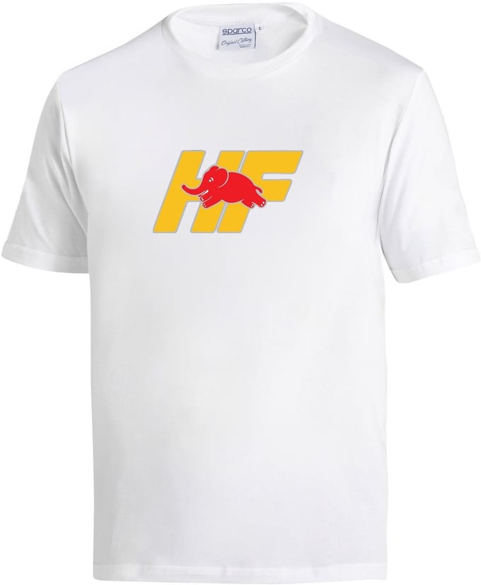 Sparco Lancia HF Geel T-Shirt - Wit - Maat XL