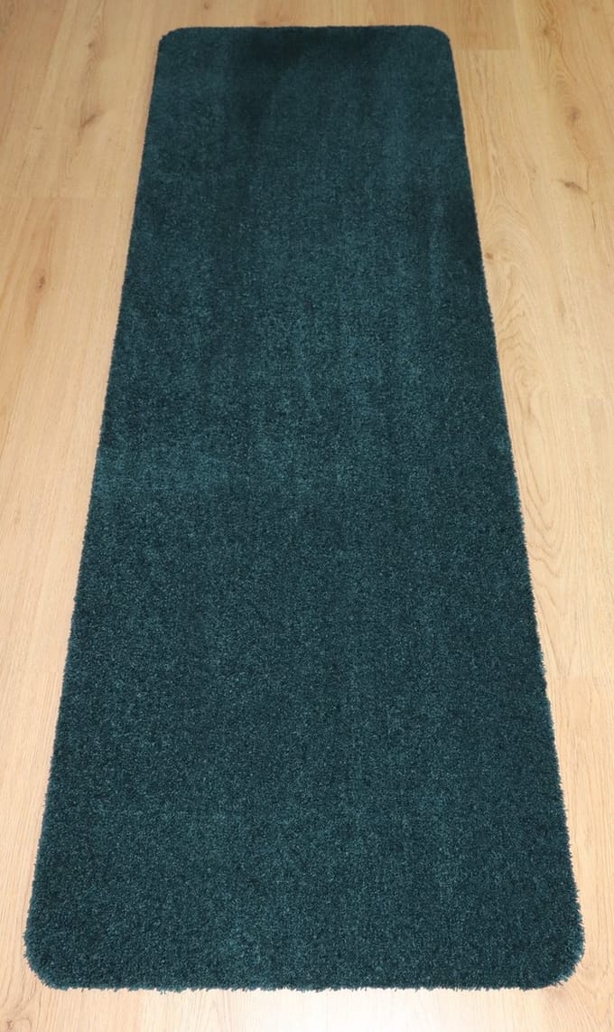 PRIMA - Soft - Badmat - wastafelmat - loper - donker groen - 60x180cm - antislip