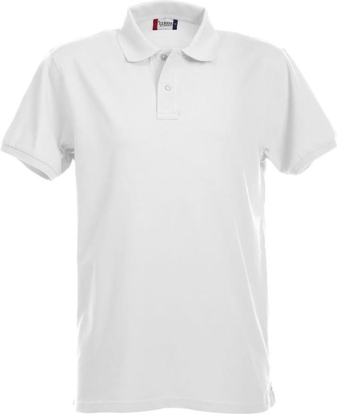 Clique Premium Heren Polo Wit maat M