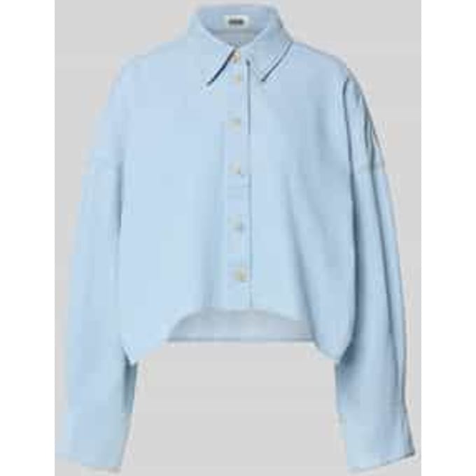 Relaxed fit overhemdblouse in denimlook model 'Oshia'