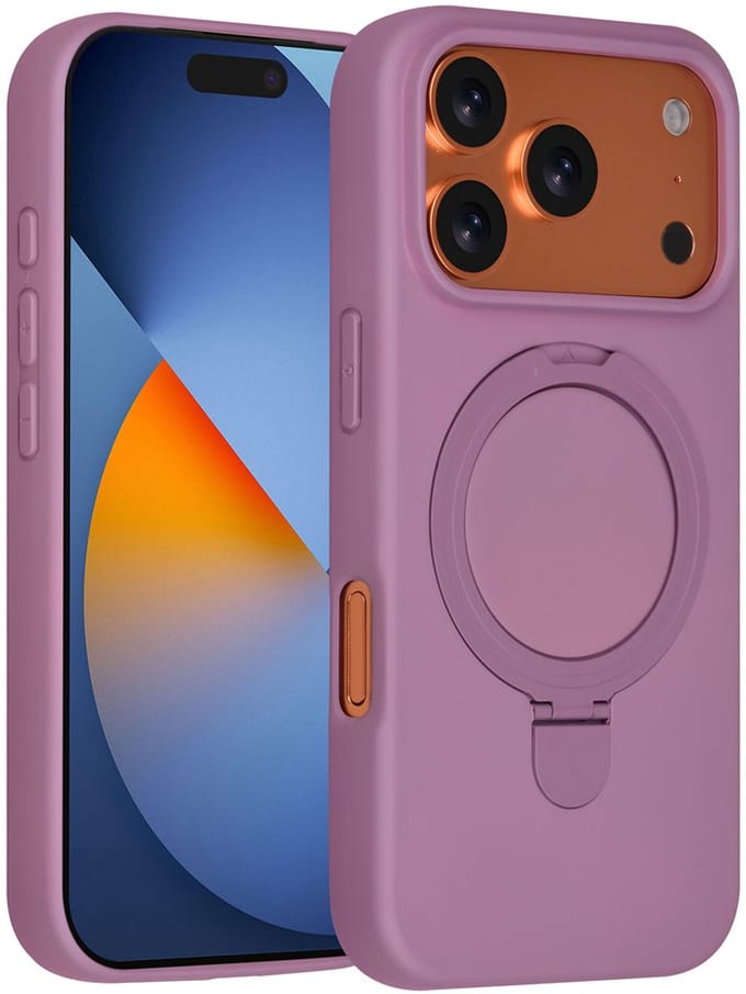 TUNIQ Backcover voor iPhone 17 Pro - Sunset Paars - Met ingebouwde ringstand - Valbescherming