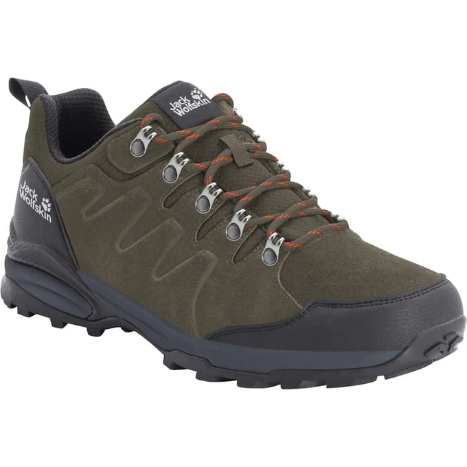 Jack Wolfskin REFUGIO TEXAPORE LOW M Heren Wandelschoenen - khaki / phantom - Maat 41