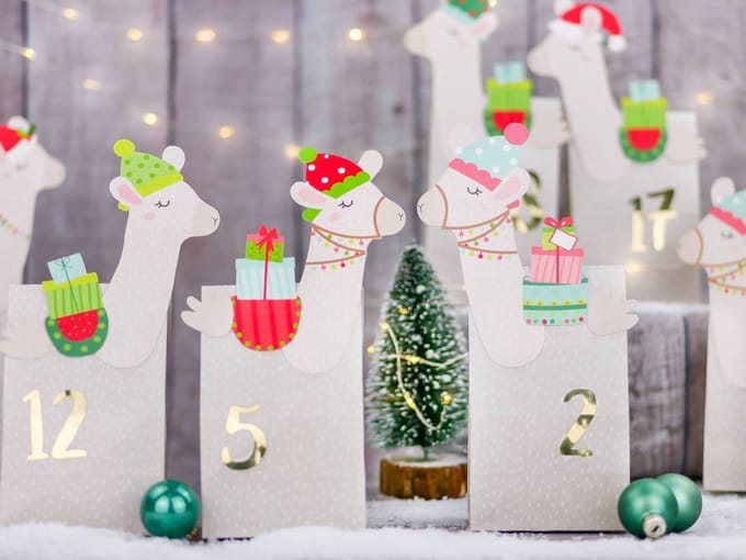 Cadeauverpakking - Adventskalender - Lama