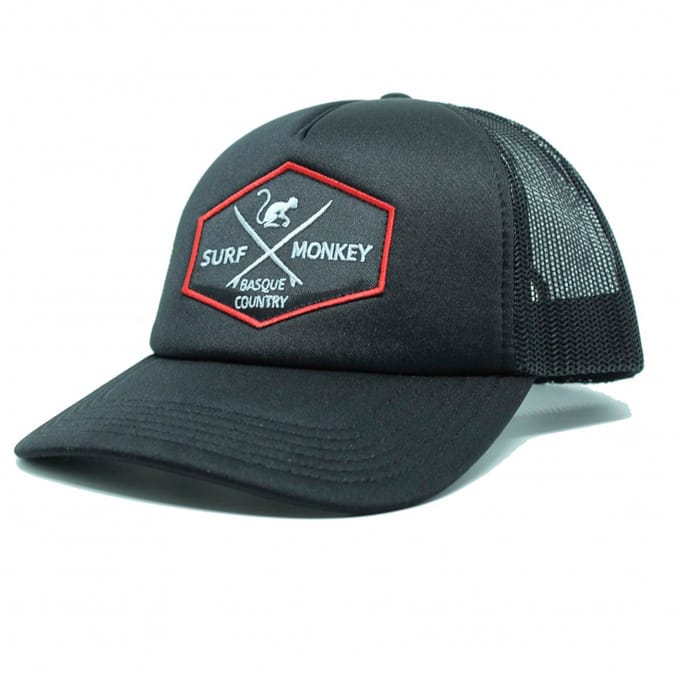 Surf Monkey - Trucker Cap -Schuim - One Size - Snapback - Zwart