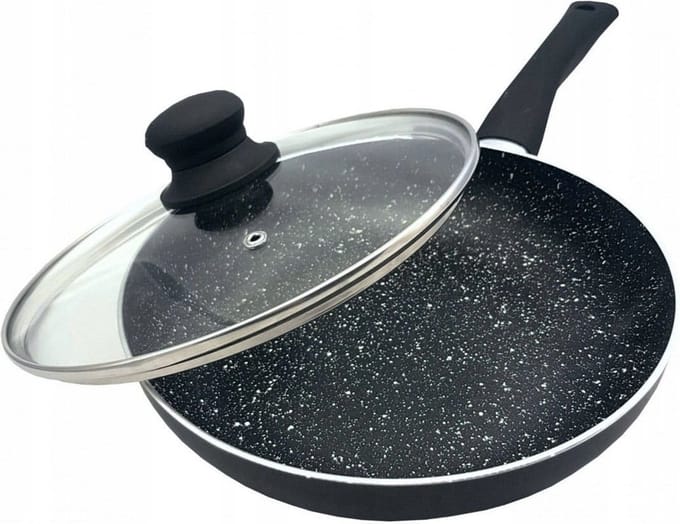 Kinghoff 3959 - Koekenpan met deksel - marmer - 28 cm