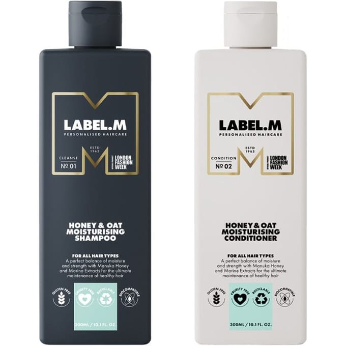 Label.m Honey & Oat Moisturising Shampoo 300ml + Conditioner 300ml