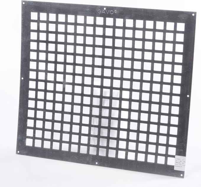 Gavo Ventilatieplaat enkel rij aluminium 50 x 45cm (Prijs per stuk)