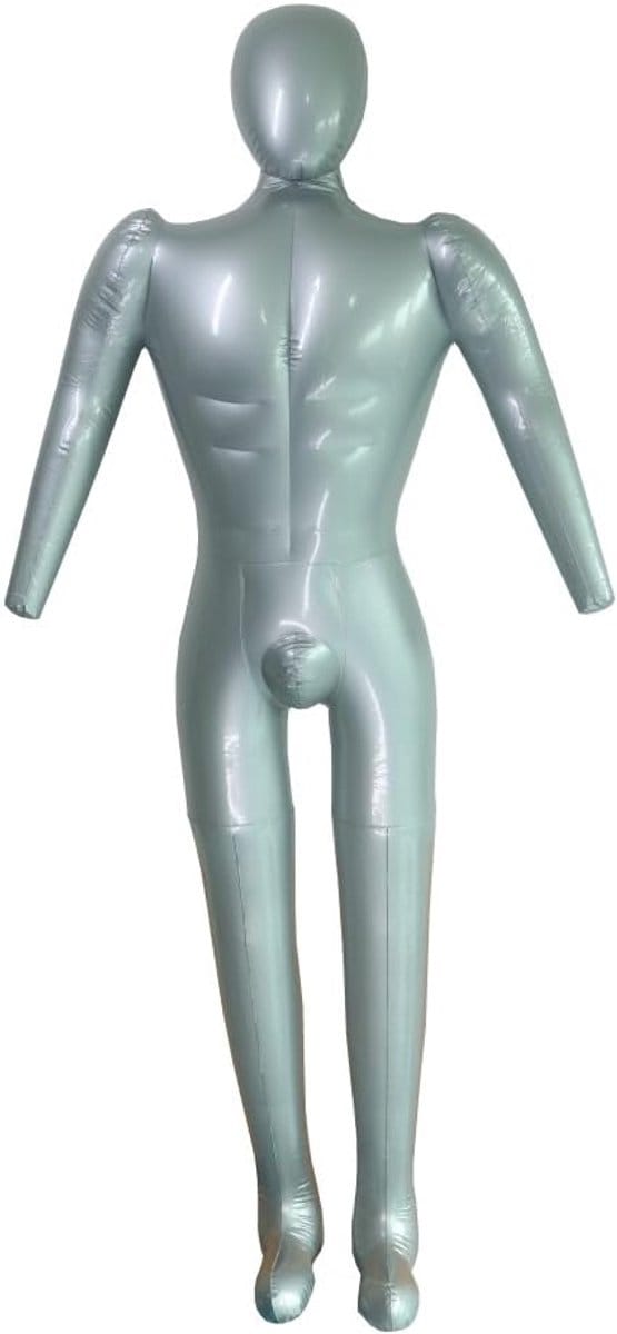 Opblaasbare Paspop - Mode Dummy - Kleding Presentatie - Volledig Lichaam - 165cm Hoog - Zilver