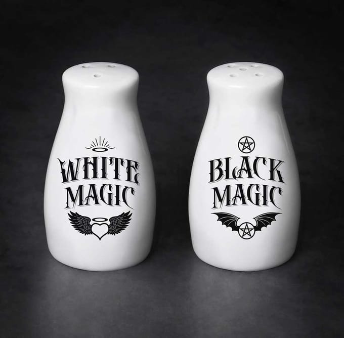 Alchemy - White Magic / Black Magic Peper- en Zoutstel - Wit