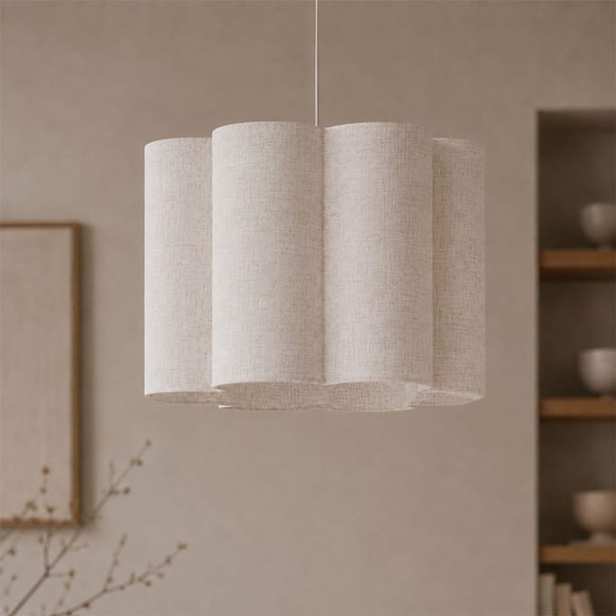 Milton & Oldbrook Hanglamp Ø 40 cm Chania Beige Linnen