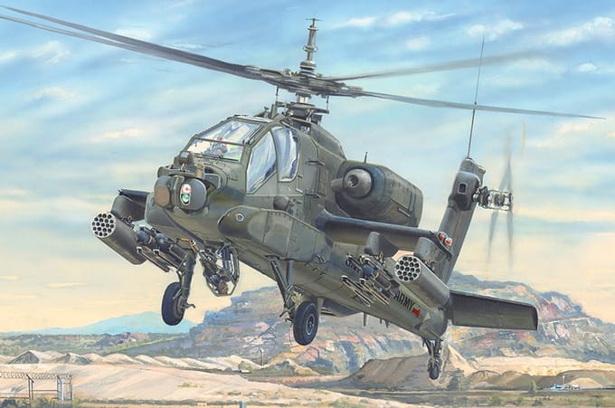 Trumpeter Modelbouwpakket Vliegtuigen - 05114 Boeing AH-64A Apache Helikopter Plastic - 1:35 - Modelbouw