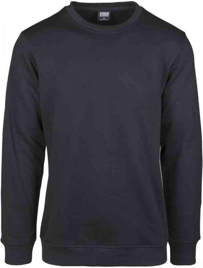 Urban Classics - Basic Terry Crew Sweater/trui - XL - Zwart