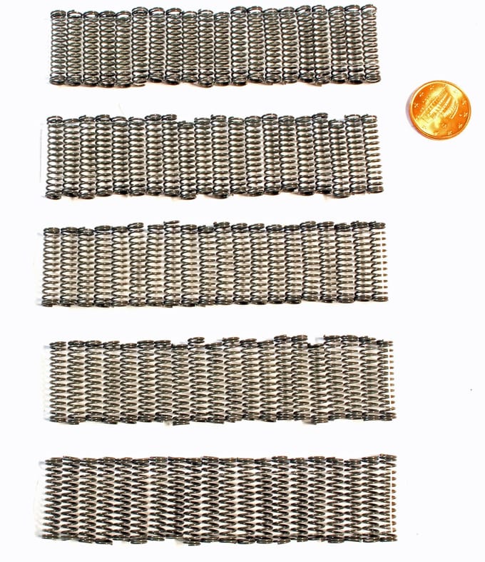 100 Nitinol vormgeheugenlegering NiTiCu veren, 70 °C activering