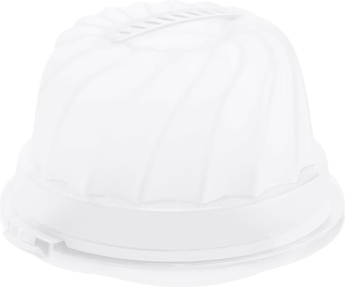 Rotho Fresh cakedoos tulband - BPA vrij - met afsluitbare clips - wit
