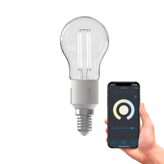 Calex Slimme Lamp - Wifi LED Filament Verlichting - E14 - Smart Lichtbron Helder - Dimbaar - Warm Wit licht - 4,5W