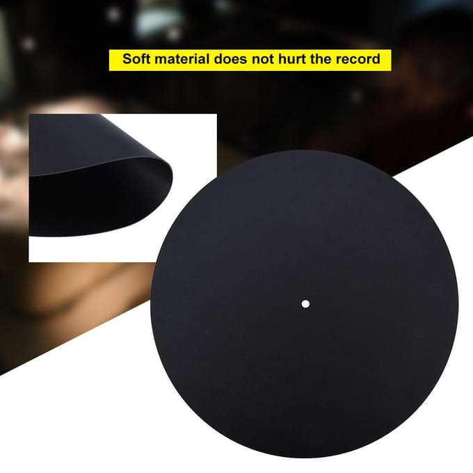 Tapis de disque vinyle antistatique, plat et souple, en cuir véritable (1.5mm) white