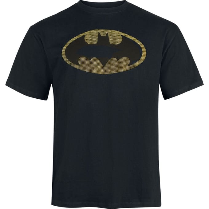 Batman T-shirt - Logo - Dots - S tot M - voor Mannen - zwart