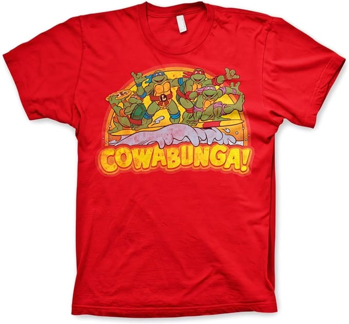Teenage Mutant Ninja Turtles Heren Tshirt -S- Cowabunga Rood