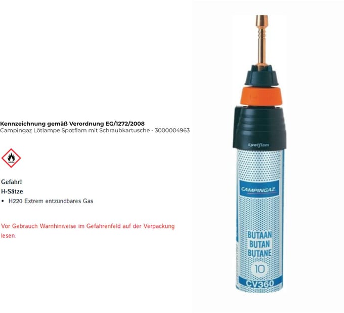 Campingaz Spotflam 1750 soldeerlamp