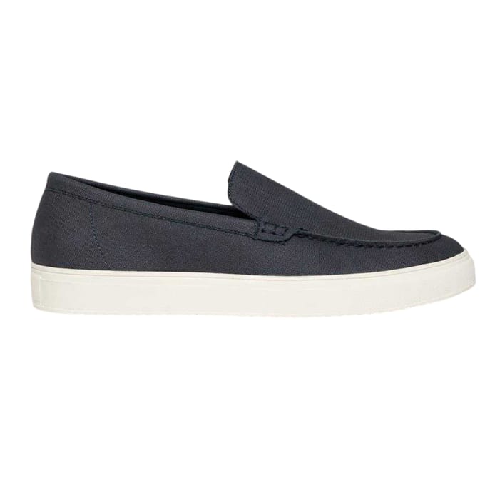 Threadbare Heren Anthony platte canvas loafers (Marine)