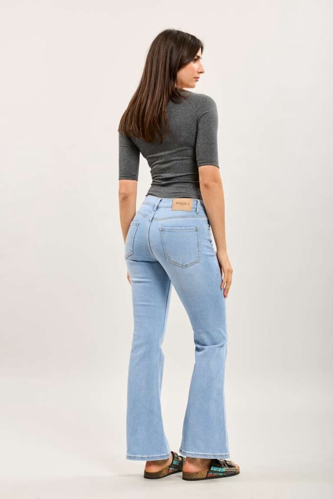 Toxik3 - Bootcut lichte jeans