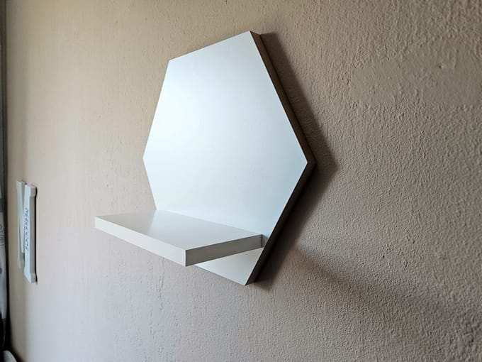 Moliland Heks - Wandplank - MDF - Wit - Elegantie