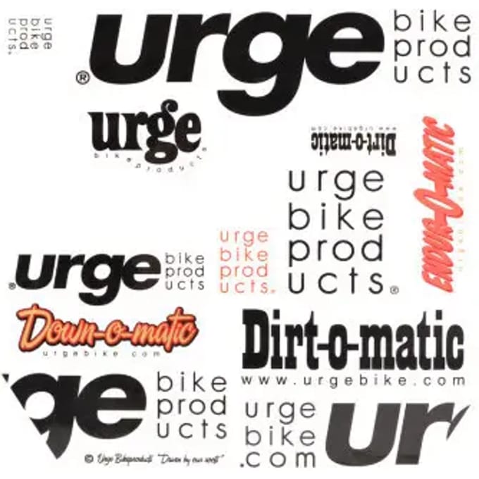 Stickerblad voor alle modellen Urge BP