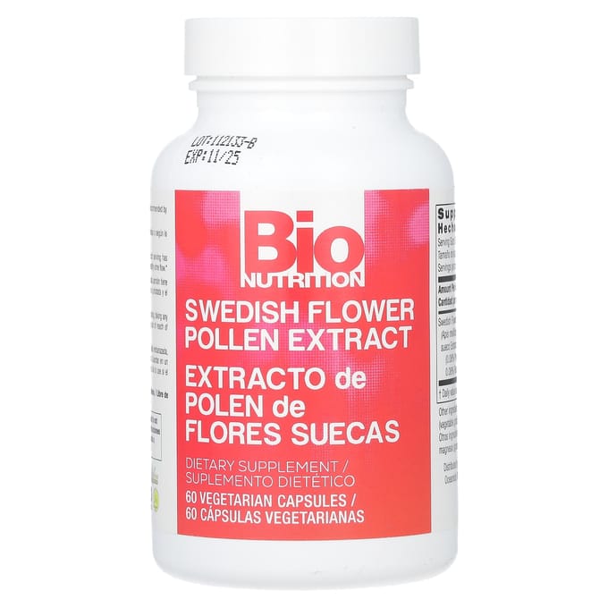 Zweeds Pollen Extract, 500mg, 60 Vegetarische Capsules