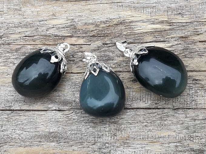 Edelsteen Regenboog Obsidiaan hanger