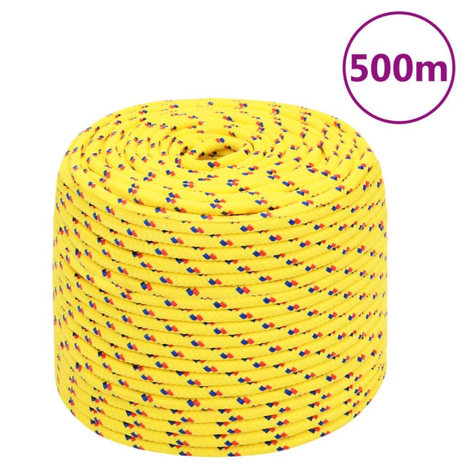 vidaXL - Boottouw - 8 - mm - 500 - m - polypropyleen - geel