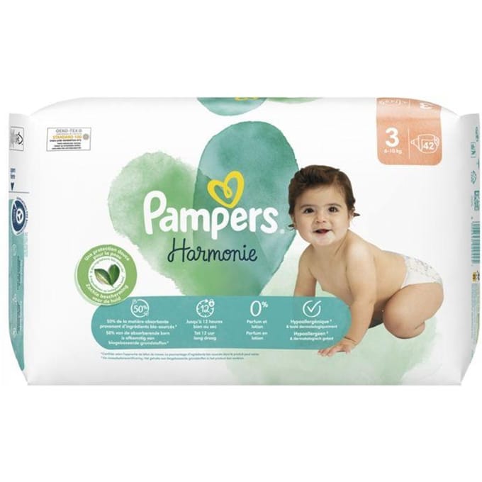 Pampers Harmonie Luiers Maat 3 42 Luiers 6kg - 10kg Zachte Bescherming Voor De Huid