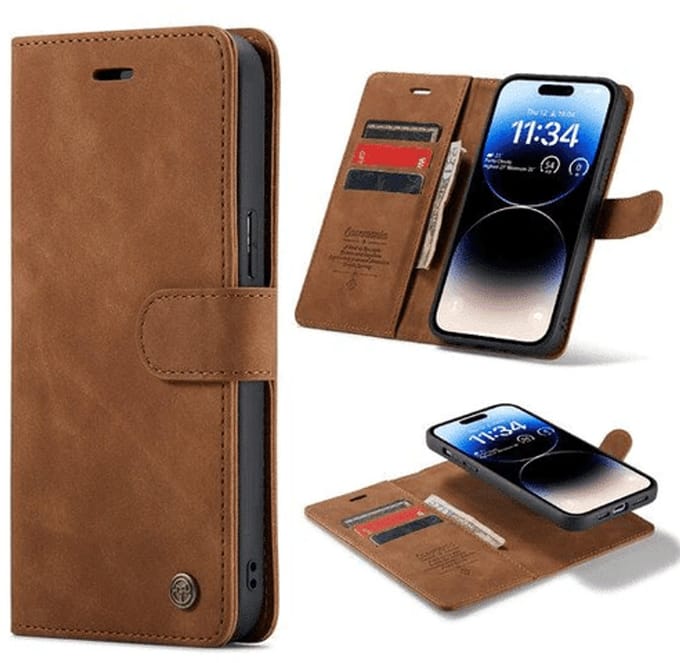 Casemania - iPhone 16e-17e 2 in1 Bookcase - Bruin