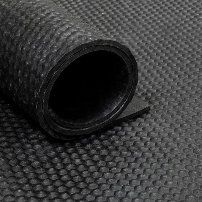 IVOL Rubbermat op rol Hamerslag 8mm breedte 200 cm - Per stekkende meter