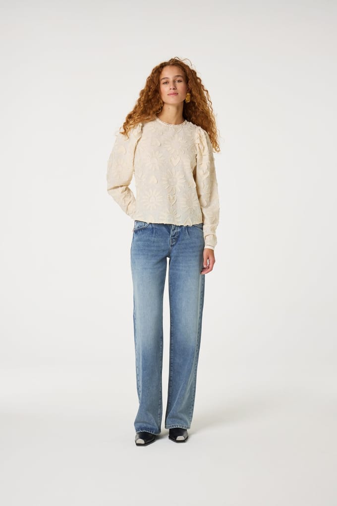 Fabienne Chapot Ida Top Cosy White Maat: 36 | Longsleeves Outlet | Dames | Wit