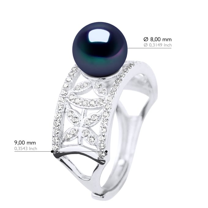 Ring Sieraden - Echte Gecultiveerde Zoetwaterparel Rond 8-9 mm