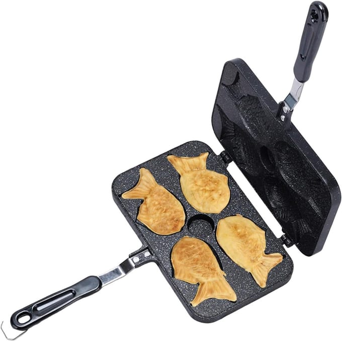 Wafelijzer - Cupcake machine - Bakken thuis - Dubbelzijdig verwarmen - 4 holtes - Zilver