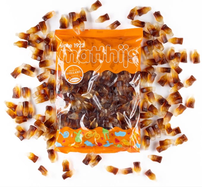 Matthijs - Colaflesjes - 4 zakken a 1 kilo - drop