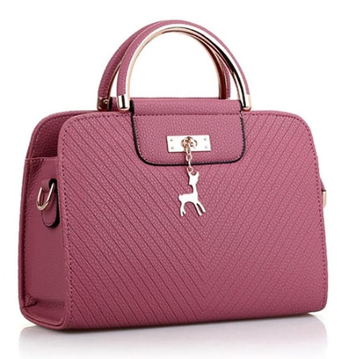 N3 Collecties Clutch Dames Schoudertas Donker Roze