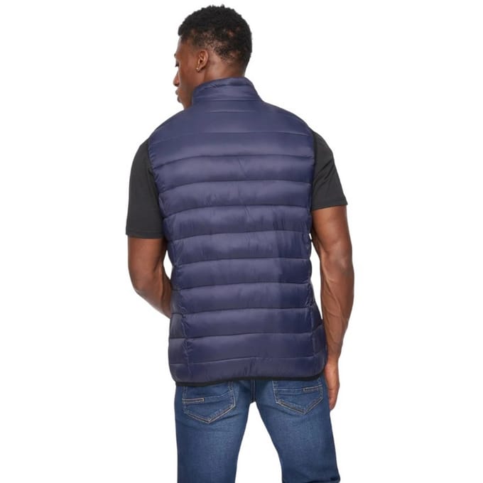 Crosshatch Heren Gattering Gilet (Marine)