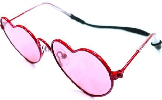 Croci bril hart rood 9 cm