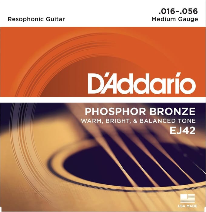 D'Addario EJ42 Resophonic Dobro/Resonator Snaren (16-56)