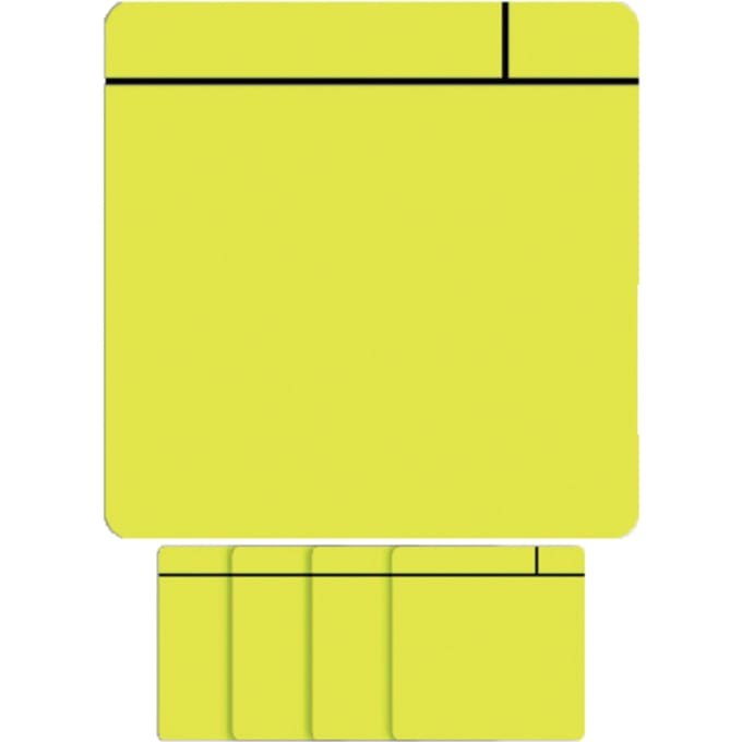 Magneet scrum - 75x75mm - geel - 5 stuks