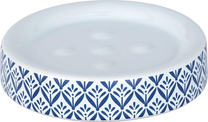 Wenko Zeephouder Lorca 2,5 X 11 Cm Keramiek Blauw/wit
