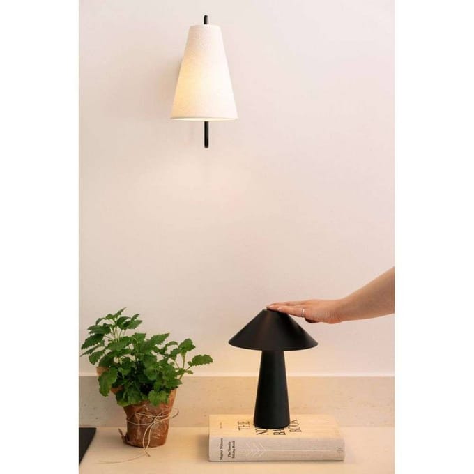 Globen Lighting Accu-tafellamp Cannes, zwart 26 cm IP44