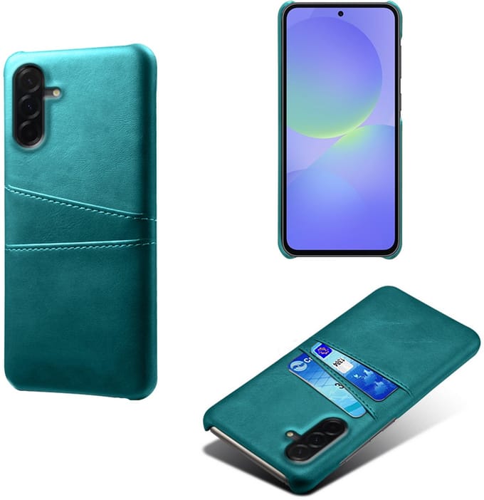 Backcover met Opbergvakjes + PMMA Screenprotector voor Galaxy A37 _ Groen