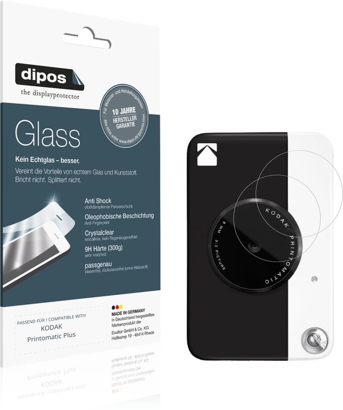 dipos – 2x Pantserfolie geschikt voor KODAK Printomatic Plus | 9H Screenprotector