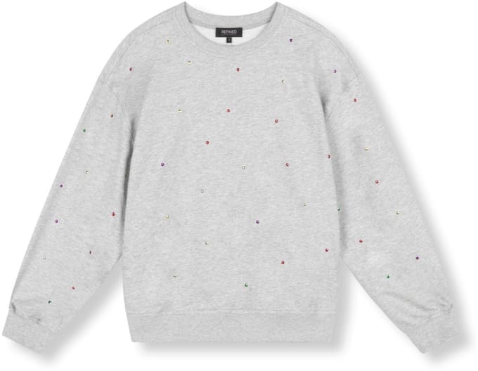 Refined Department Trui Jayne Oversized Sweater R2509822778 Grey Melange Dames Maat - S